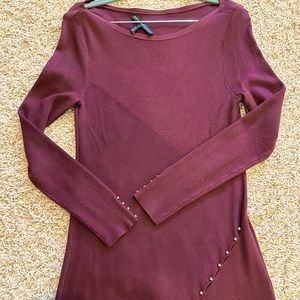 WHBM maroon long sweater/ dress